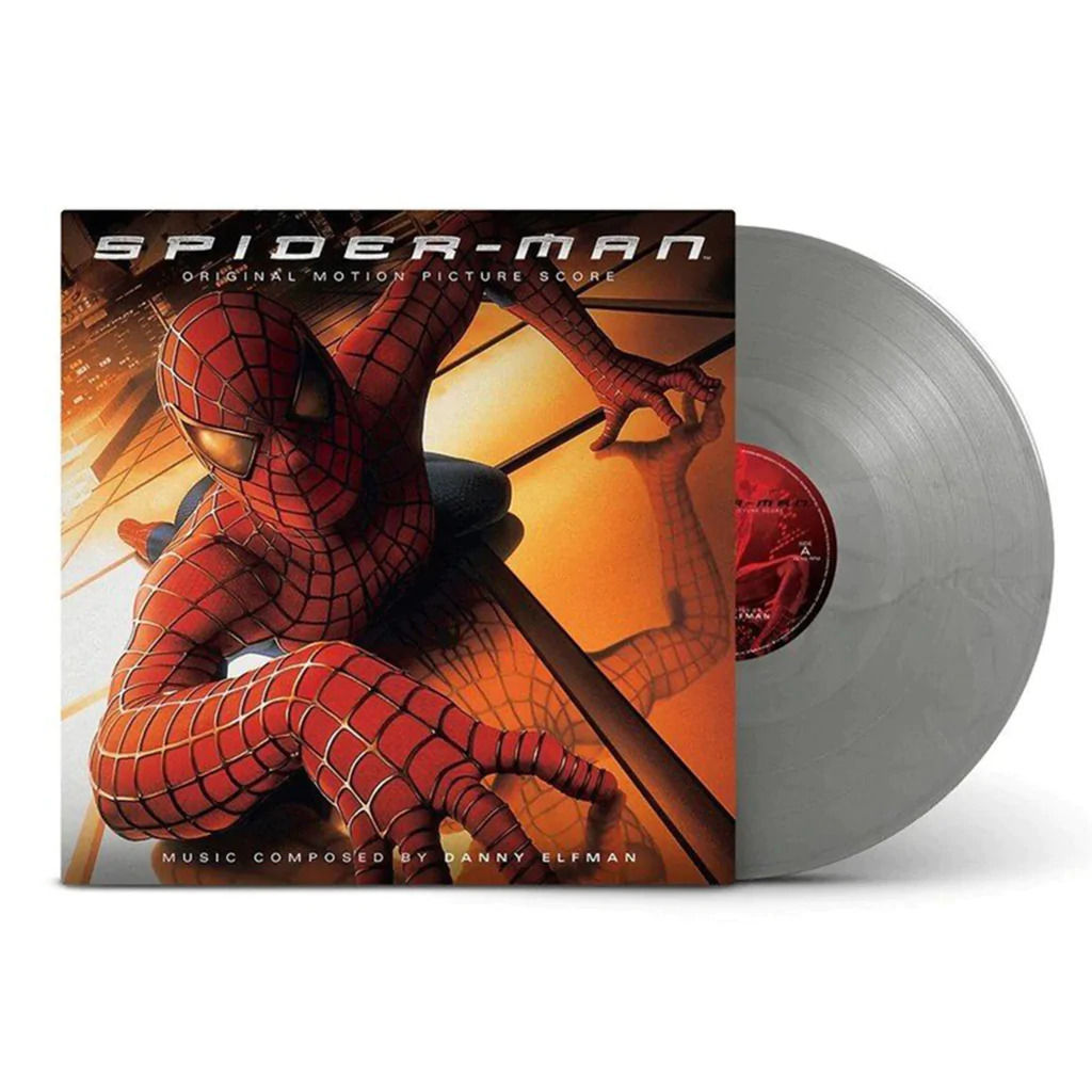 Danny Elfman - Spider-Man: Original Soundtrack Limited Edition Gatefold Silver Vinyl LP w/ Inserts & Poster