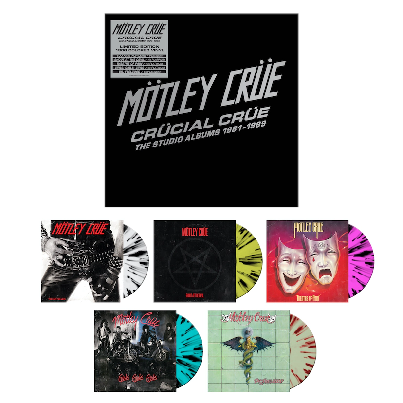 Motley Crue - Crücial Crüe - The Studio Albums 1981-1989: Limited Edition Splatter Vinyl 5LP Box Set
