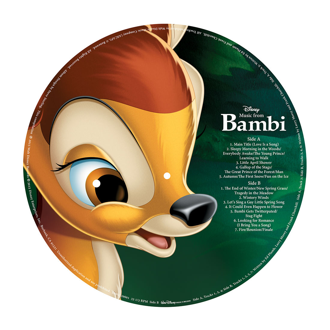 Various Artists - Music from Bambi: Limited Edition Picture Disc Vinyl LP