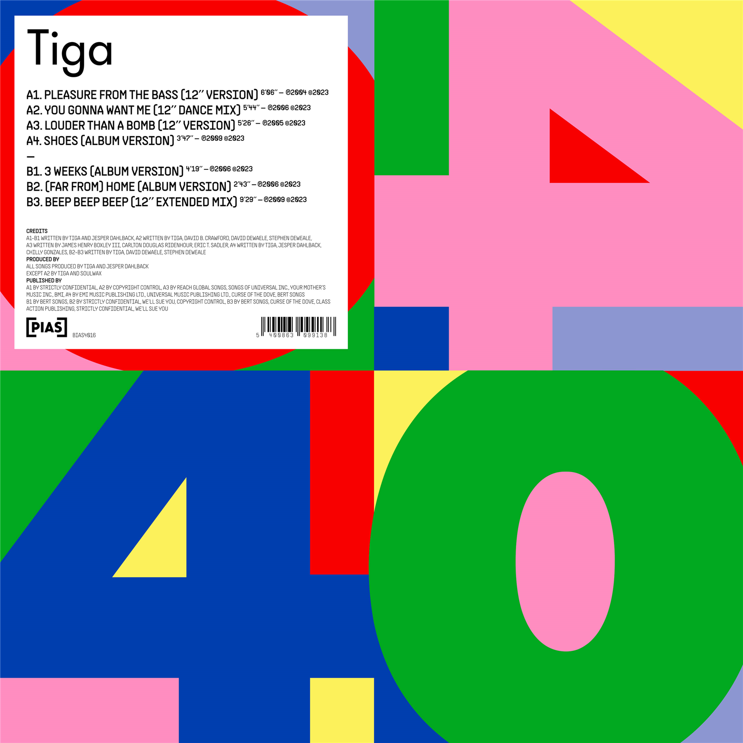 Tiga - [PIAS] 40 (Tiga): 12" Vinyl EP