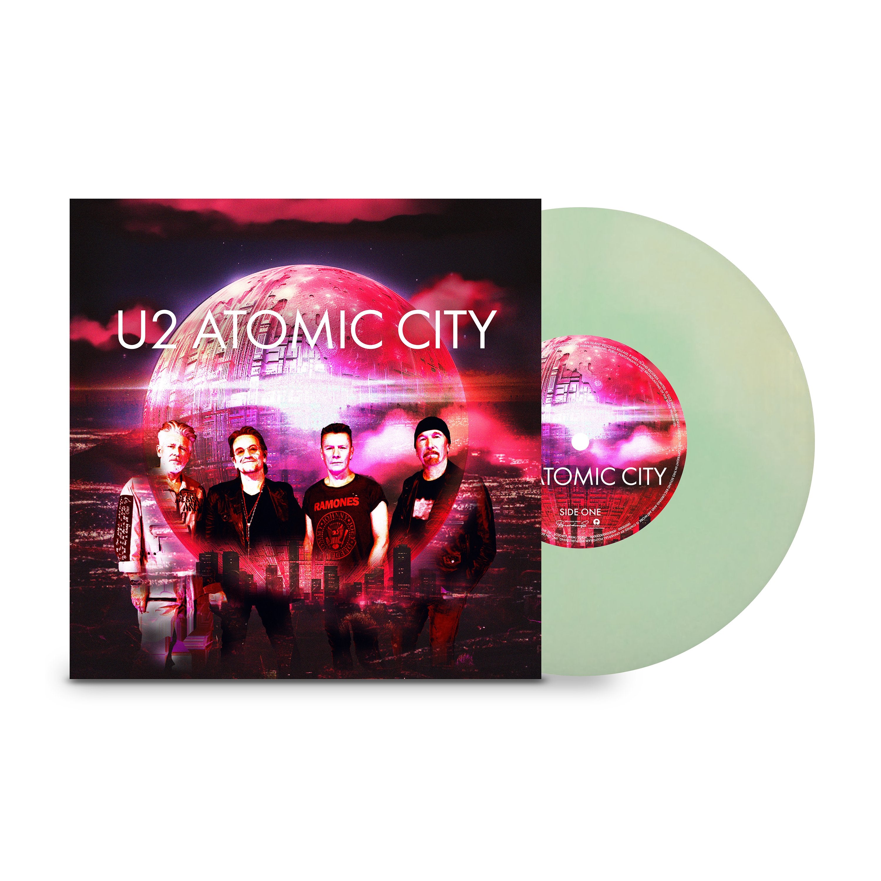 U2 - Atomic City: Limited Edition Photoluminescent Transparent 7’’ Vinyl