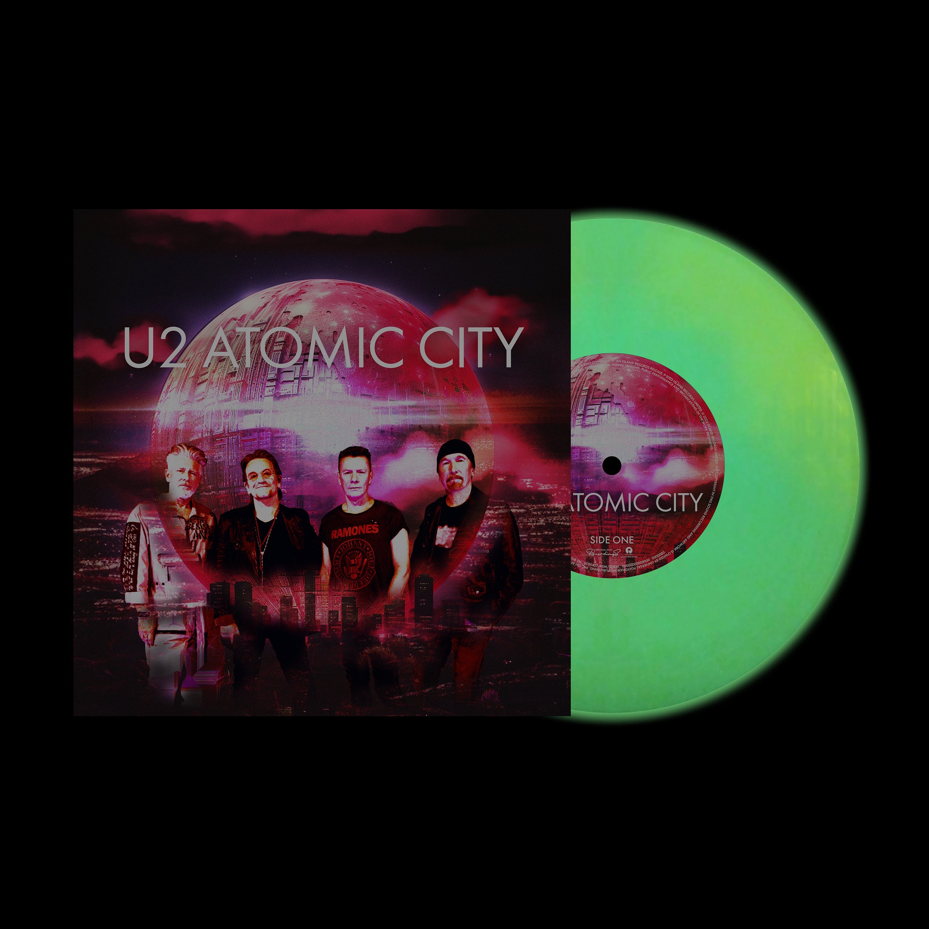 U2 - Atomic City: Limited Edition Photoluminescent Transparent 7’’ Vinyl